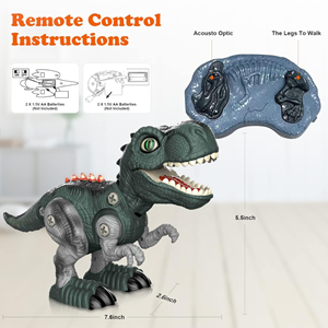 ربات اسباب بازی دایناسور کنترلی با ابزار Electric walking diy Dinosaur_اسباب بازی